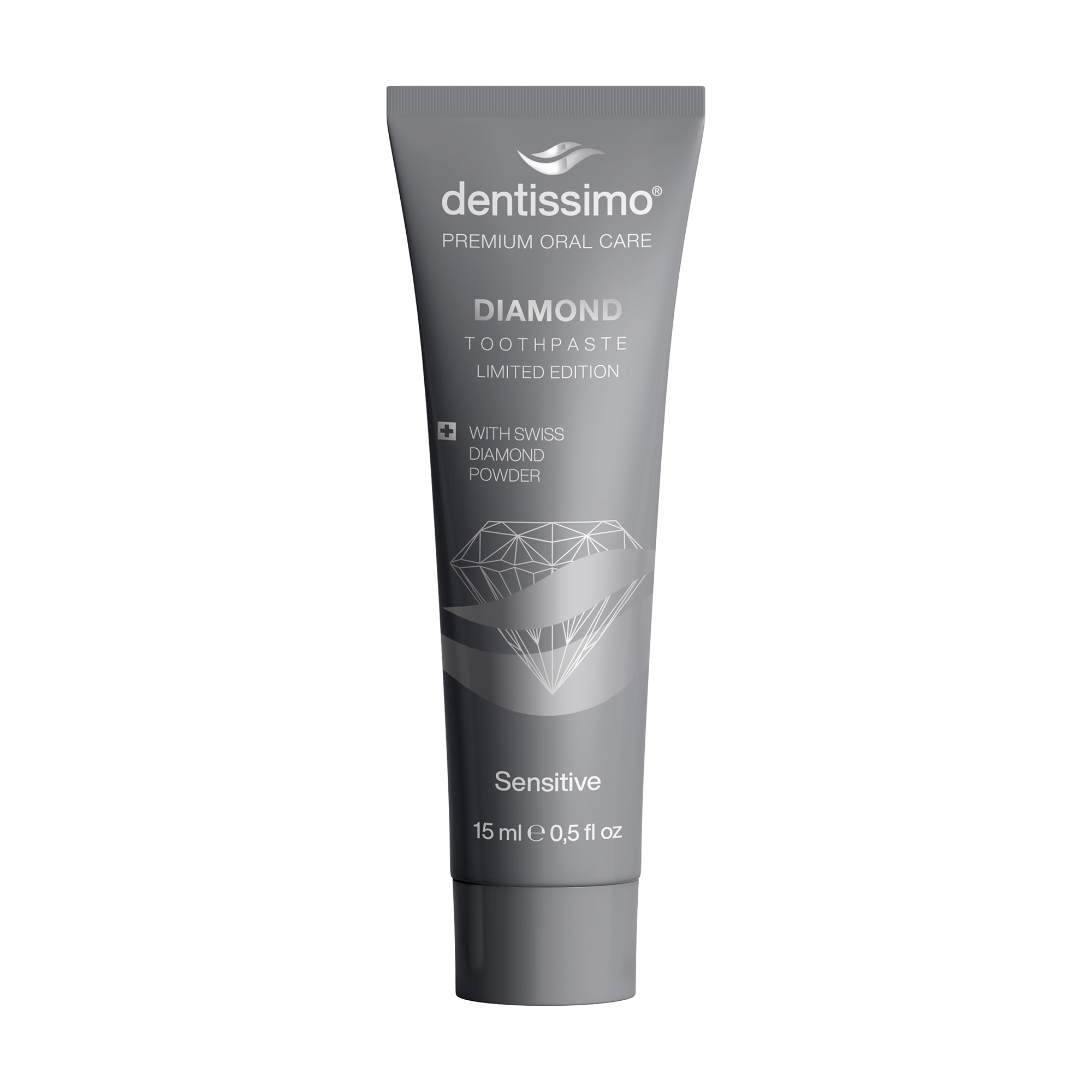 Зубна паста Dentissimo Diamond Toothpaste Limited Edition для чутливих зубів, з алмазною пудрою, 15 мл